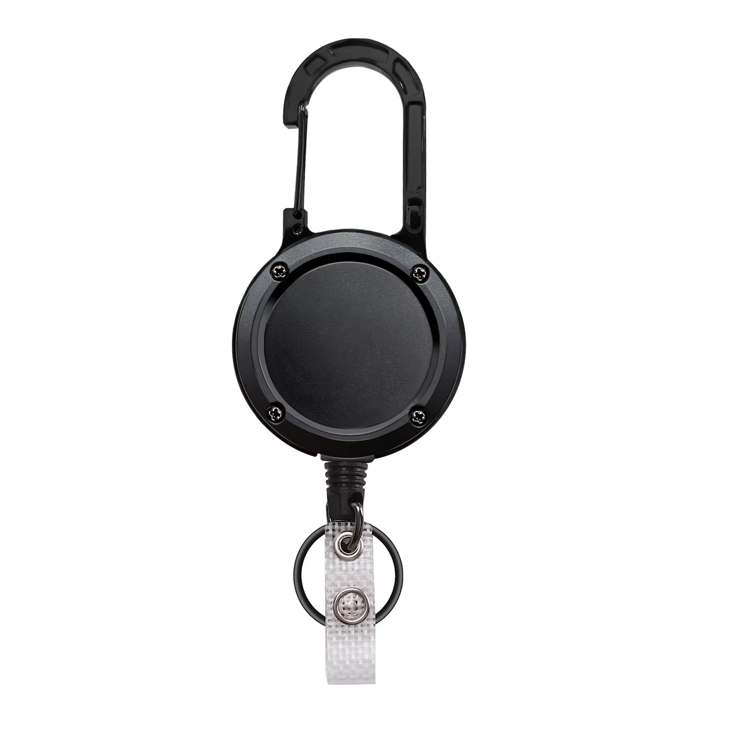 Anti-theft buckle Rope Black Heavy duty outdoor Climbing Tactical Id retractable badge reel