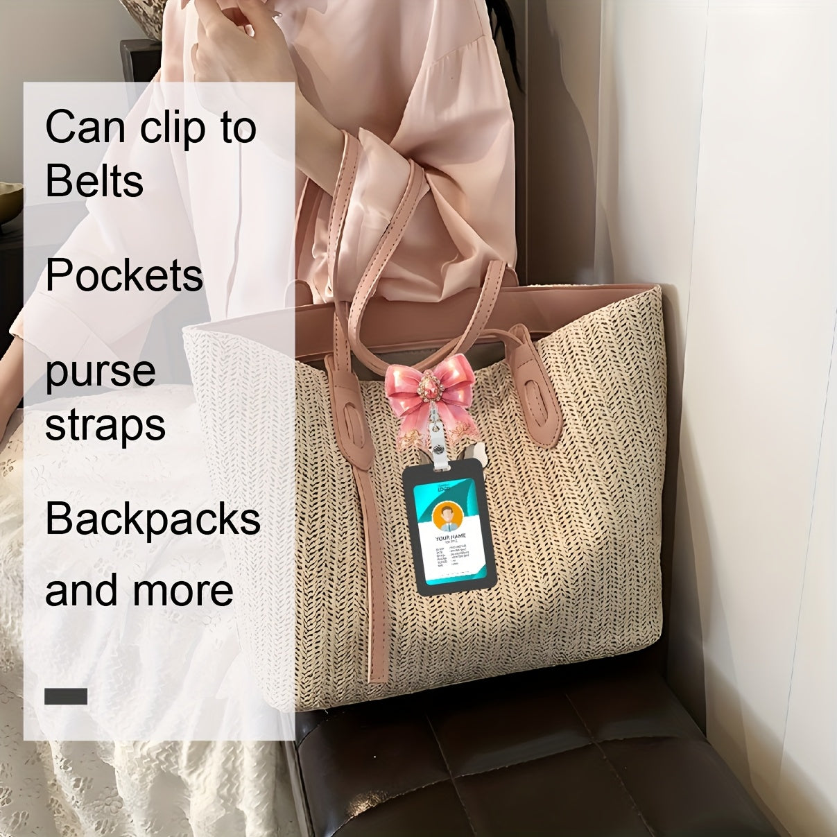Pink Bow Badge Scroll, Telescopic Badge Scroll, Etiquette Badge Scroll, Nurse Badge Scroll, Nurse Bow Badge Scroll Bracket