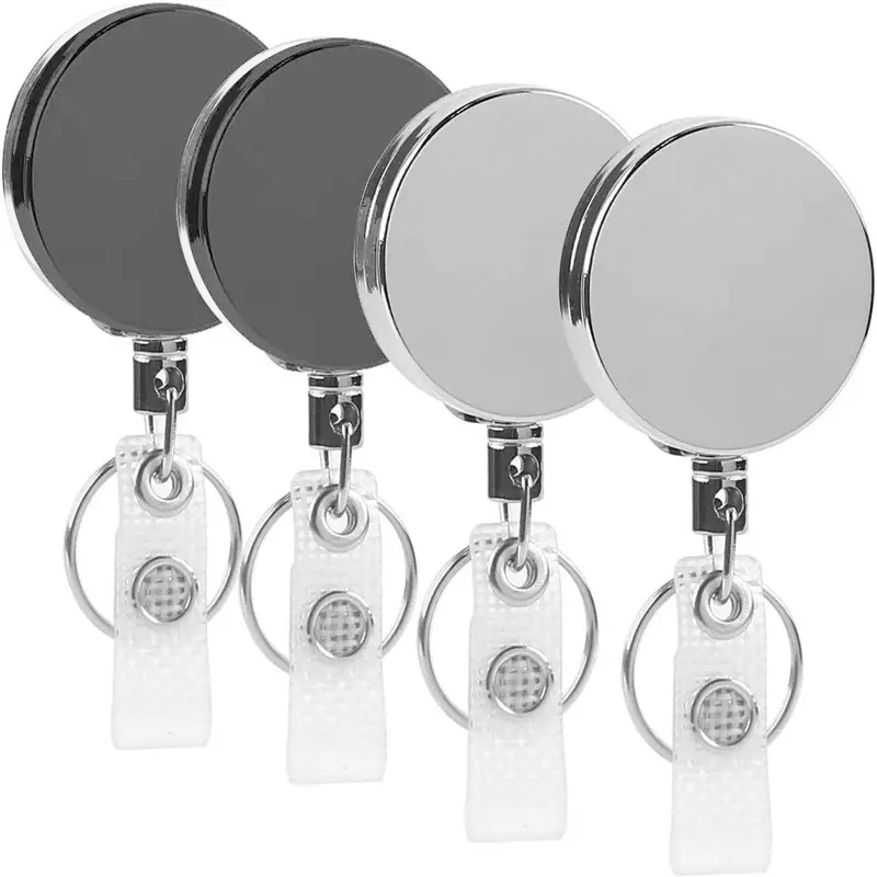Metal 4CM Diameter Retractable Reel Badge