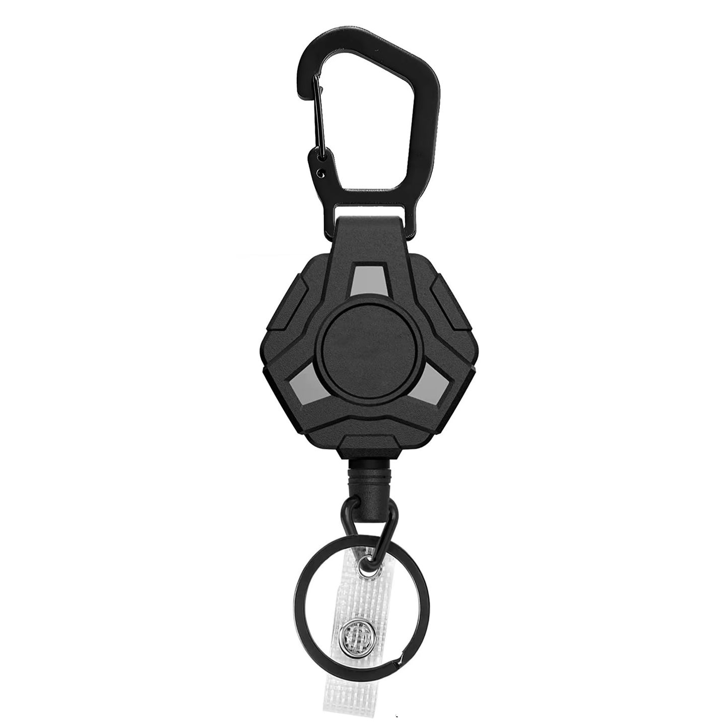 Anti-theft buckle Rope Black Heavy duty outdoor Climbing Tactical Id retractable badge reel