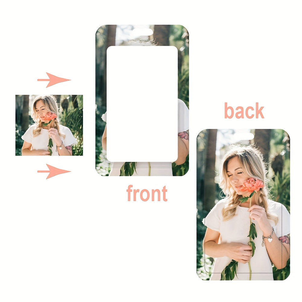 Custom Personalized Picture/Photo/Logo n Oval Badge Reel & ID Badge Holder