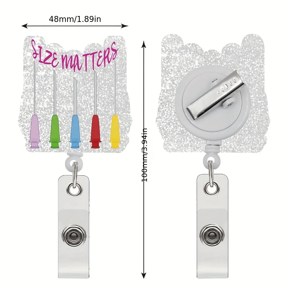 Fun pearlescent Blood draw Nurse badge reel badge clip Cute blood draw nurse ID card holder