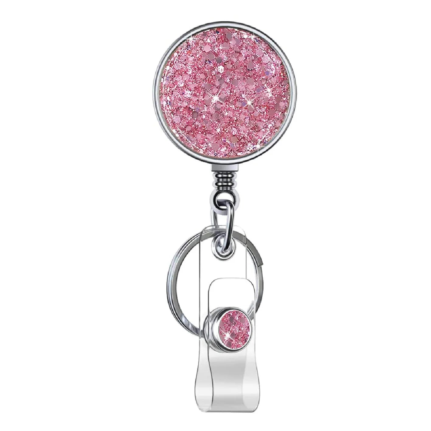 Retractable Nurse badge holder Scroll Flash ID badge holder retractable key chain badge reel