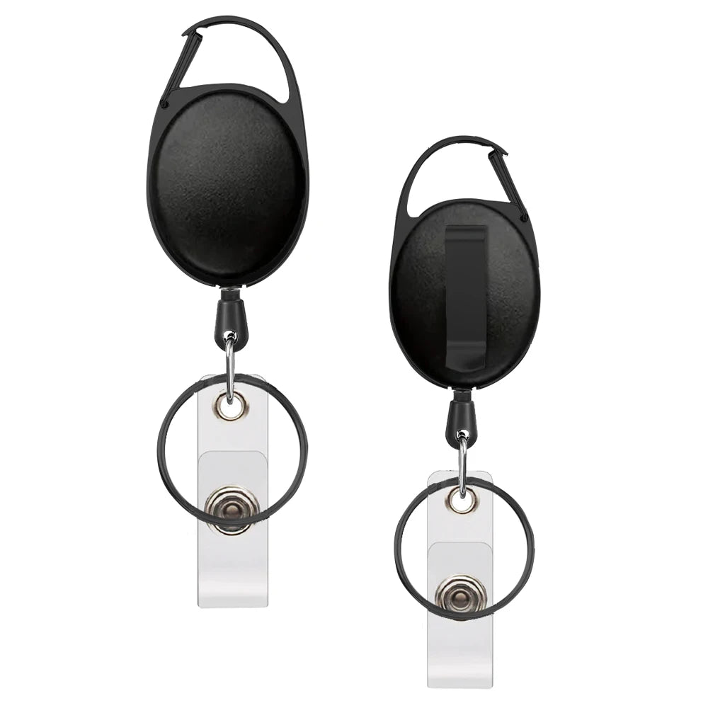 50PCS retractable button badge reel Mini camping button Heavy duty plastic retractable badge reel holder