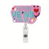 Fun pearlescent Blood draw Nurse badge reel badge clip Cute blood draw nurse ID card holder