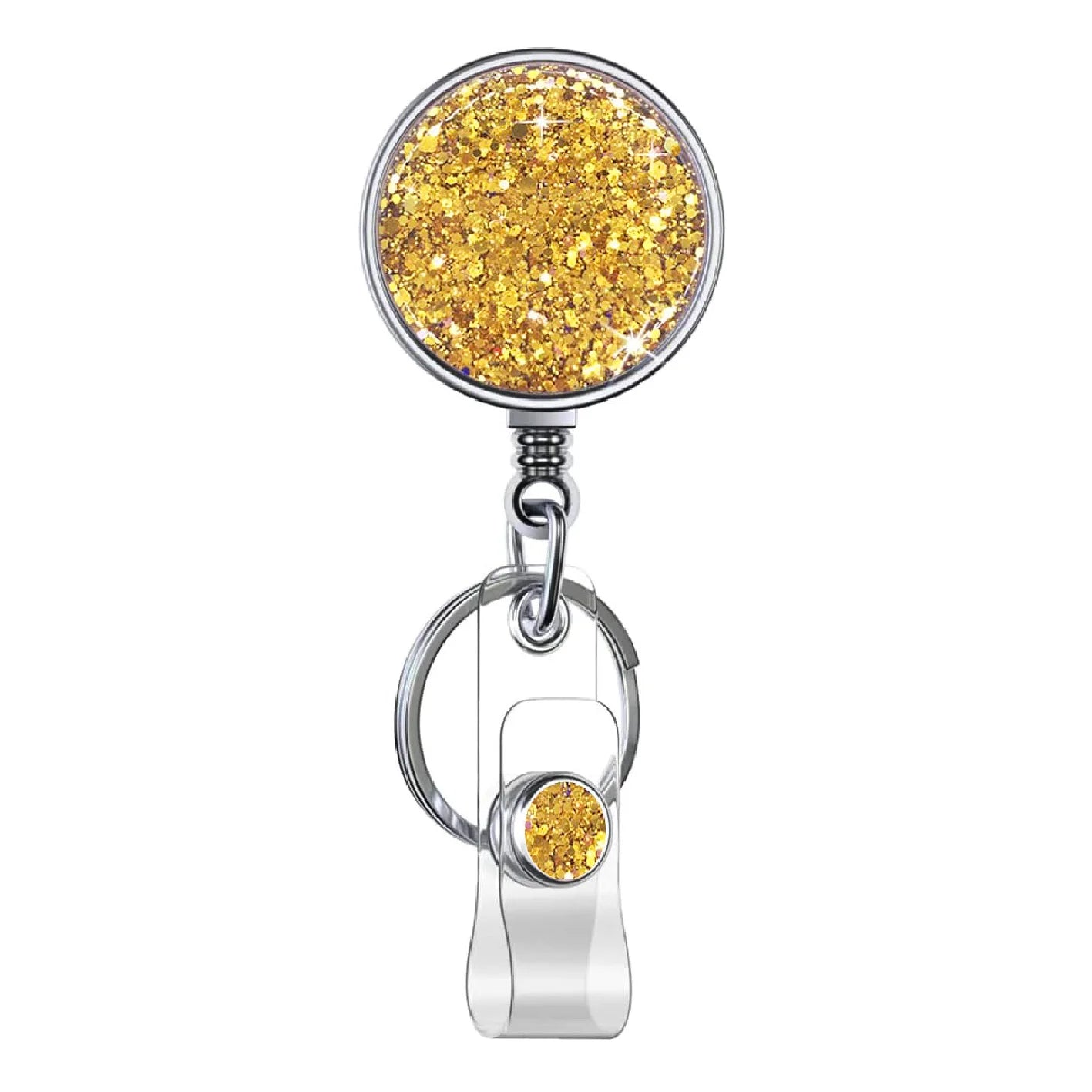 Retractable Nurse badge holder Scroll Flash ID badge holder retractable key chain badge reel