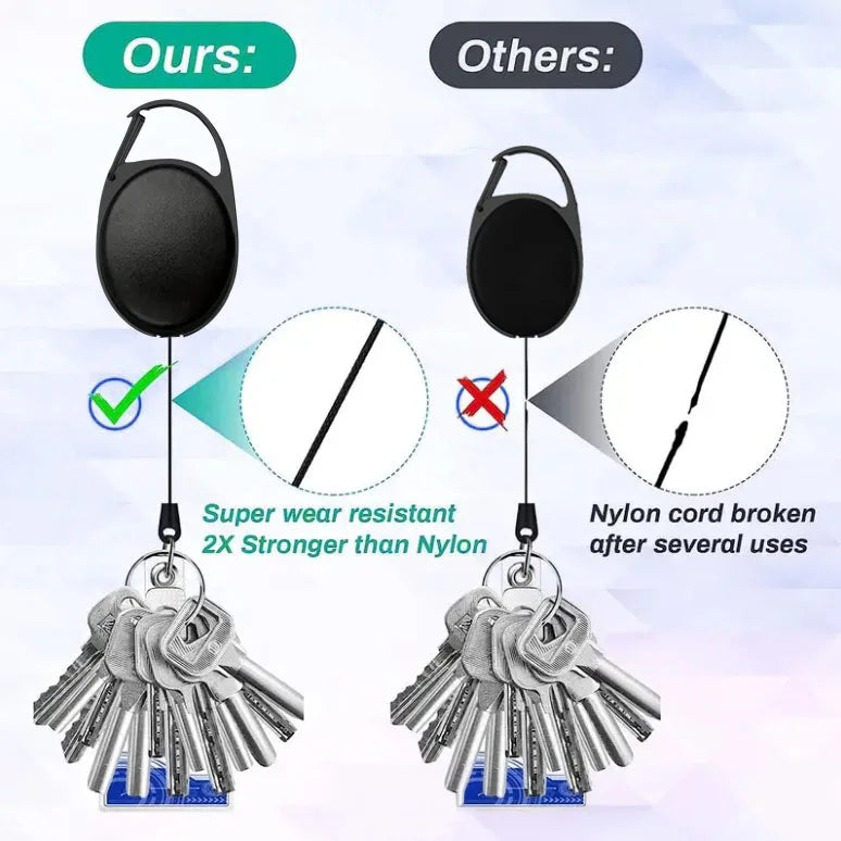 50PCS retractable button badge reel Mini camping button Heavy duty plastic retractable badge reel holder