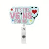 Fun pearlescent Blood draw Nurse badge reel badge clip Cute blood draw nurse ID card holder