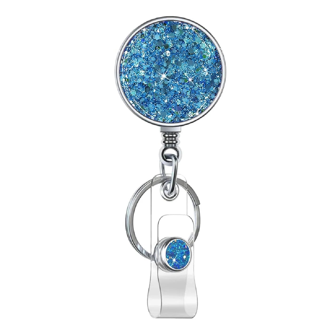 Retractable Nurse badge holder Scroll Flash ID badge holder retractable key chain badge reel