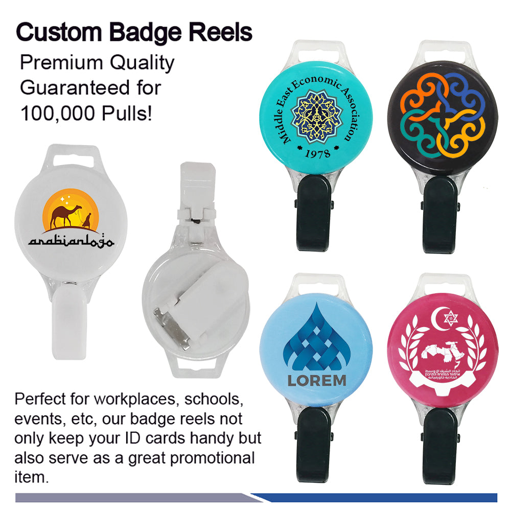Custom Full Color Retractable Badge Reel/ ID Badge Reel