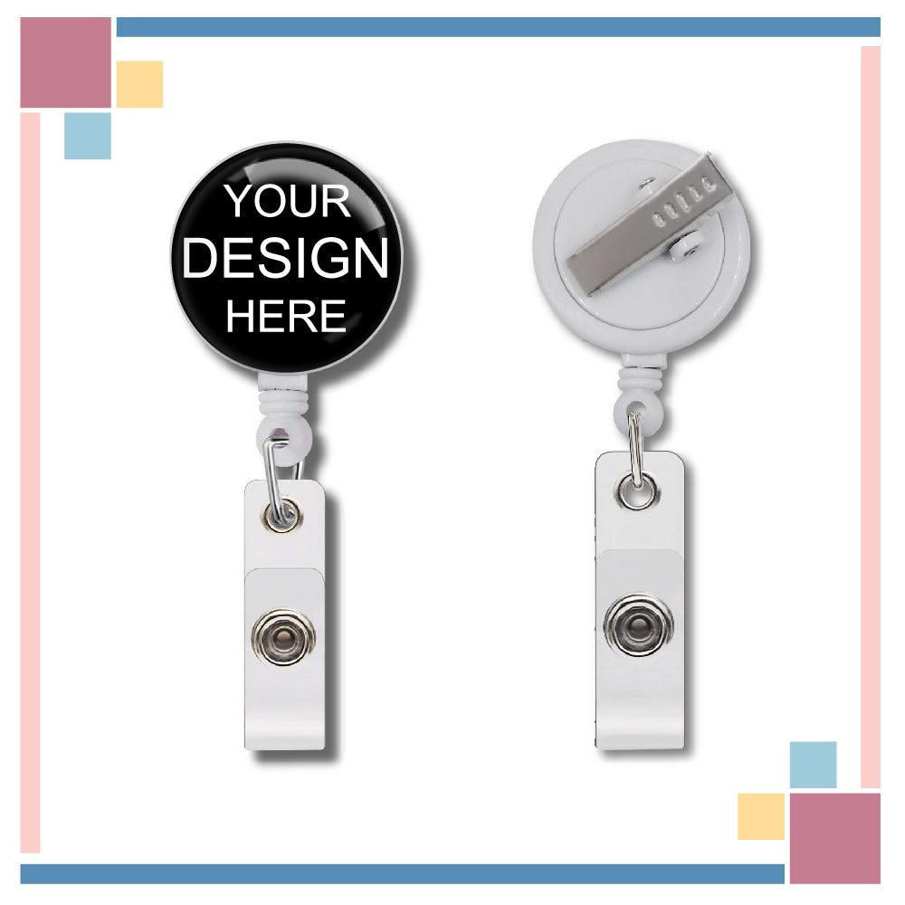 360° Swivel Carabiner Retractable Clip white