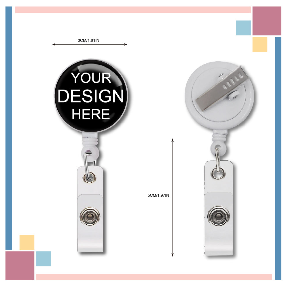360° Swivel Carabiner Retractable Clip white