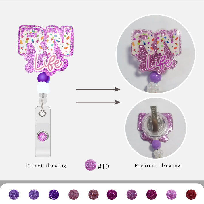 Acrylic resin process badge reel