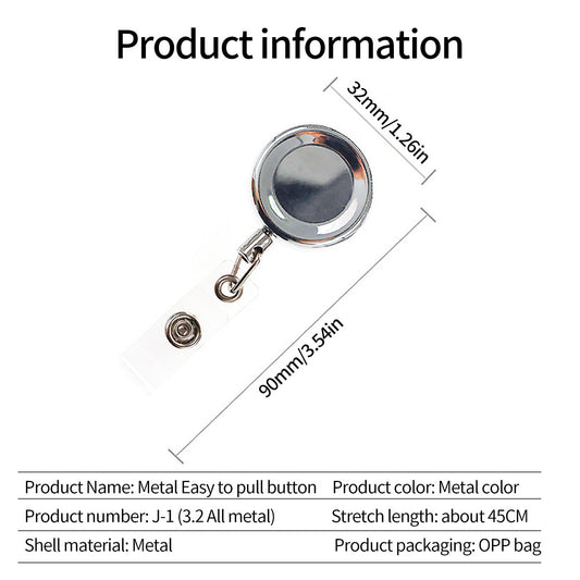 Metal Retractable Badge Reel