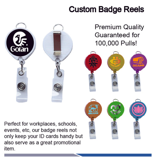 Custom Full Color Fish Mouth Belt Retractable Badge Reel/ ID Badge Reel