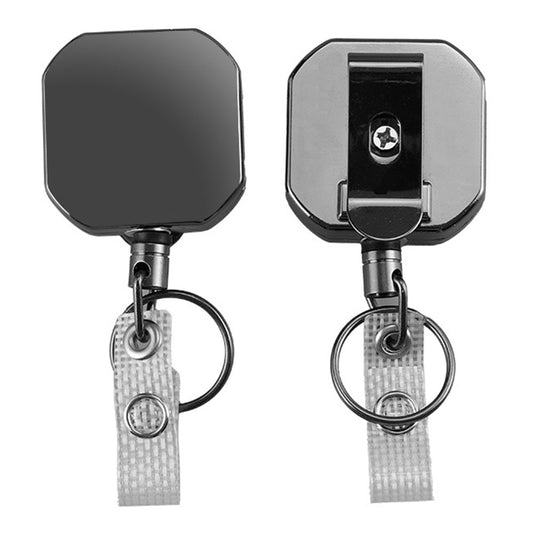 Square 4CM Metal Retractable Badge Reel
