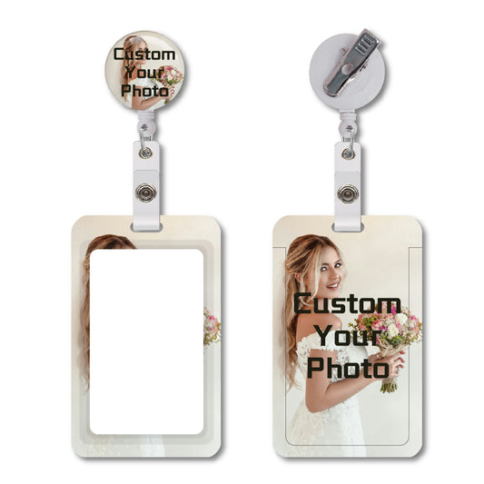 customizable 360-degree rotating alligator clip with an ID card holder