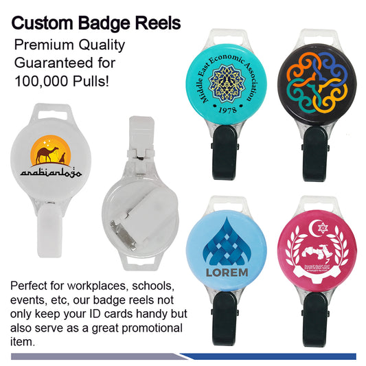 Custom Full Color Retractable Badge Reel/ ID Badge Reel