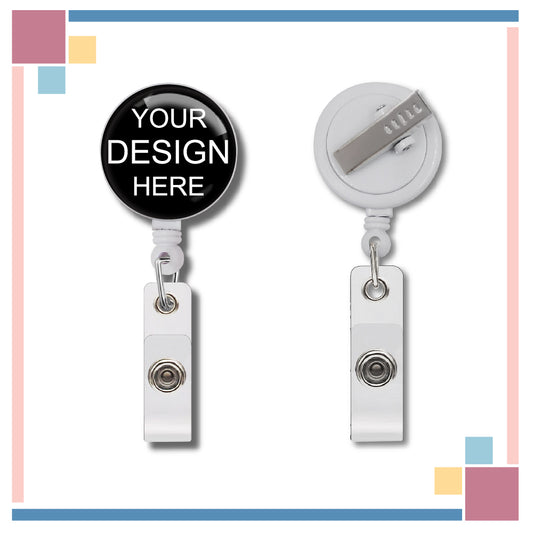 360° Swivel Carabiner Retractable Clip white